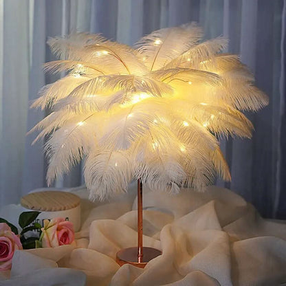 Lampe de table nordique en plumes Les Visionnaires