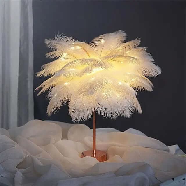 Lampe de table nordique en plumes Les Visionnaires