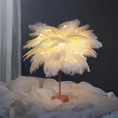 Lampe de table nordique en plumes Les Visionnaires