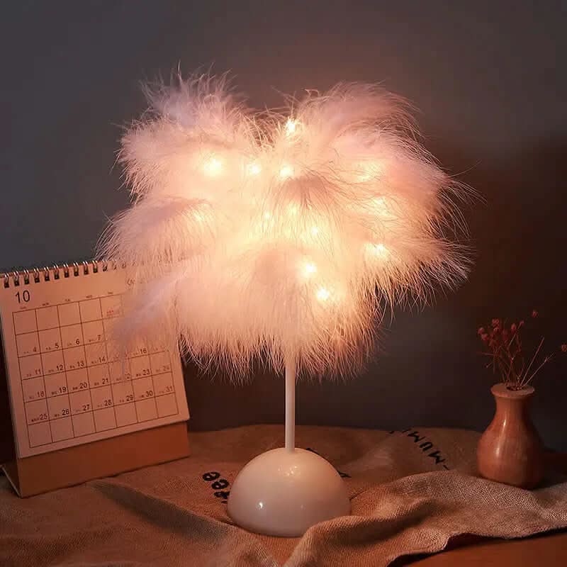 Lampe de table nordique en plumes Les Visionnaires