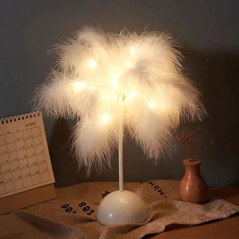 Lampe de table nordique en plumes Les Visionnaires
