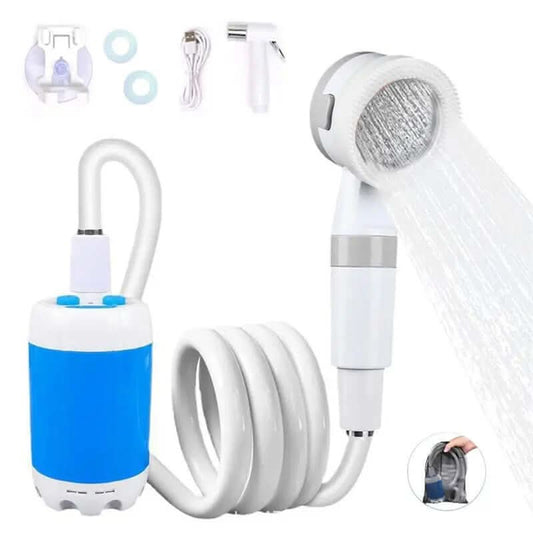 Outdoor Camping Shower Portable Electric Shower Gadgets Waterproof 5000mAh Rechargeable Battery Powered For Hiking Traveling Les Visionnaires