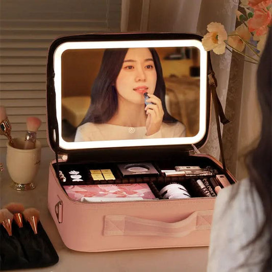 Trousse de maquillage intelligente à LED avec miroir Les Visionnaires