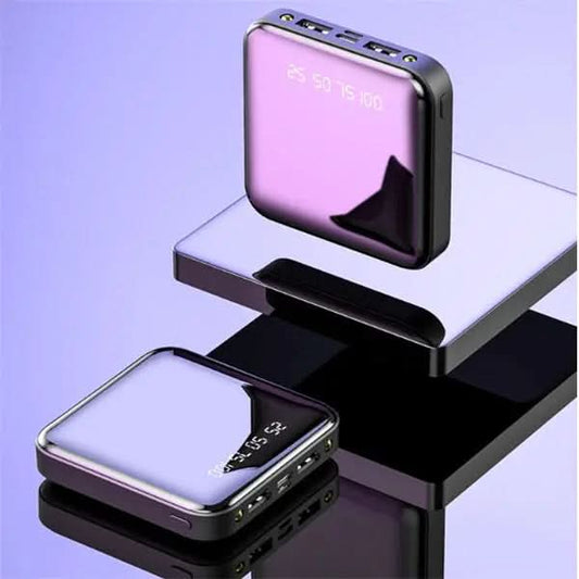 Mini Power Bank 20 000 mAh, portable, avec miroir et affichage numérique Les Visionnaires