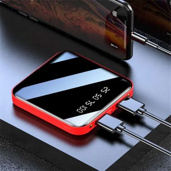 Mini Power Bank 20 000 mAh, portable, avec miroir et affichage numérique Les Visionnaires