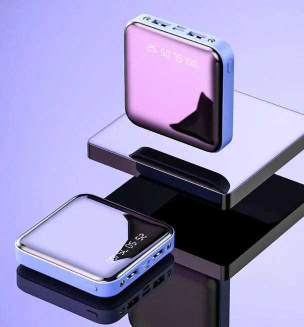 Mini Power Bank 20 000 mAh, portable, avec miroir et affichage numérique Les Visionnaires