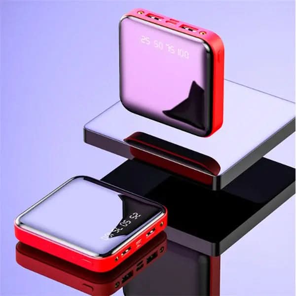 Mini Power Bank 20 000 mAh, portable, avec miroir et affichage numérique Les Visionnaires