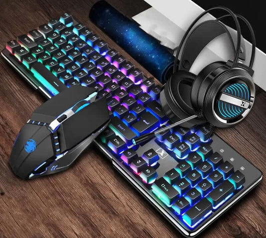 Ensemble clavier, souris et casque Steampunk Les Visionnaires