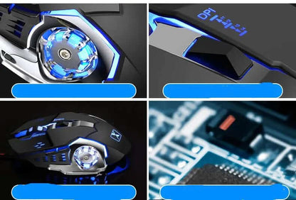 Ensemble clavier, souris et casque Steampunk Les Visionnaires