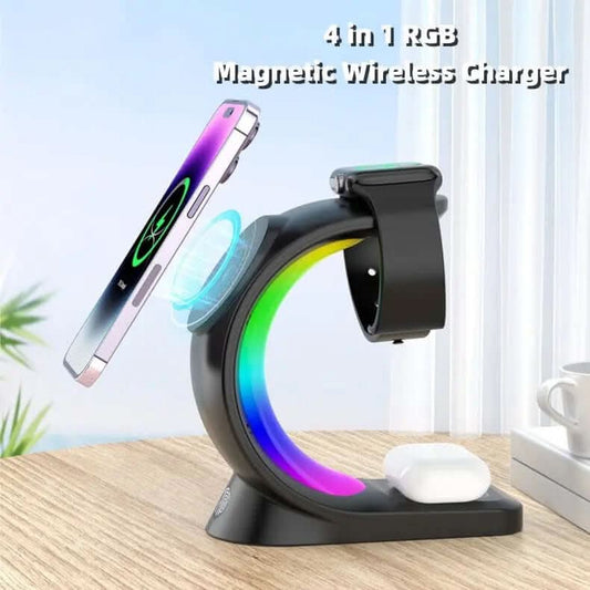 4 In 1 Magnetic Wireless Charger Les Visionnaires