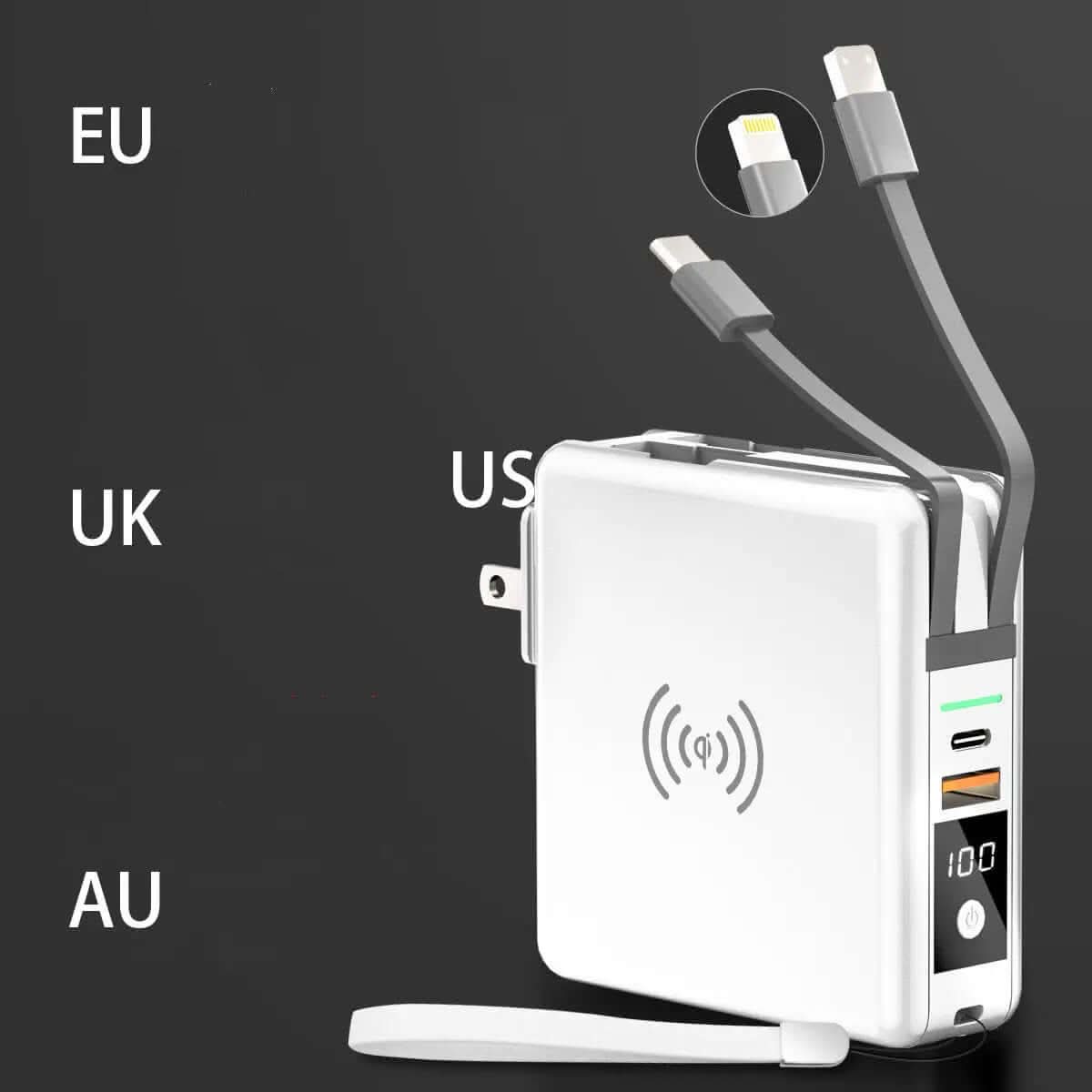 Batterie externe Super QI à charge rapide PD20W Les Visionnaires