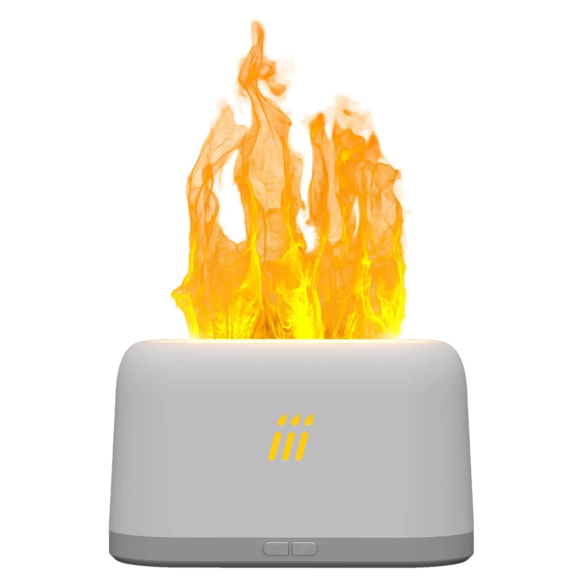 Diffuseur d'arômes à flamme, humidificateur d'air, brumisateur ultrasonique à LED Les Visionnaires