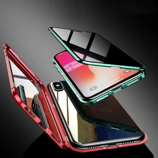 Coque de téléphone anti-espion magnétique avec verre de confidentialité Les Visionnaires