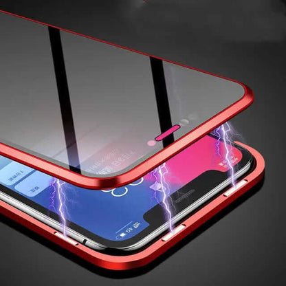 Coque de téléphone anti-espion magnétique avec verre de confidentialité Les Visionnaires