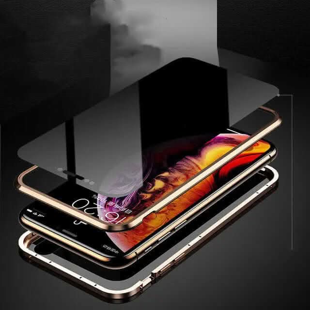 Coque de téléphone anti-espion magnétique avec verre de confidentialité Les Visionnaires