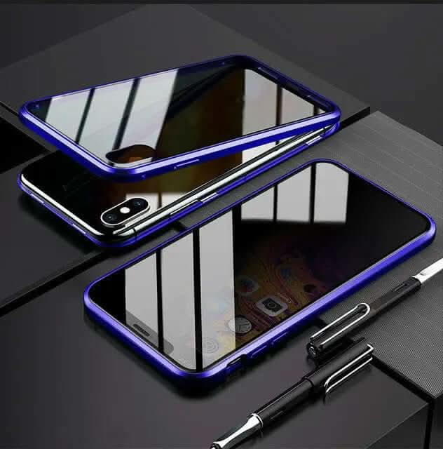 Coque de téléphone anti-espion magnétique avec verre de confidentialité Les Visionnaires