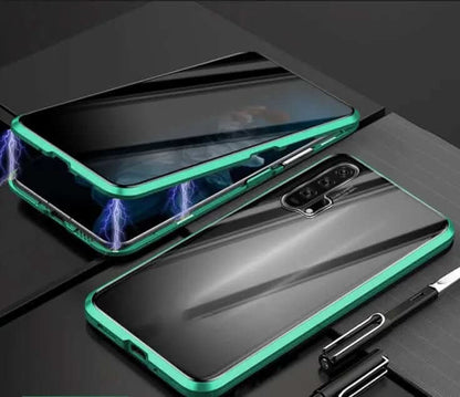 Coque de téléphone anti-espion magnétique avec verre de confidentialité Les Visionnaires