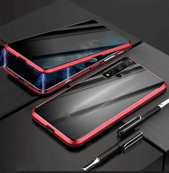 Coque de téléphone anti-espion magnétique avec verre de confidentialité Les Visionnaires