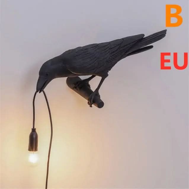 Applique murale créative en résine représentant un oiseau porte-bonheur Les Visionnaires