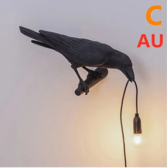 Applique murale créative en résine représentant un oiseau porte-bonheur Les Visionnaires