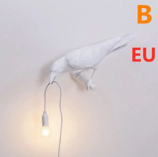 Applique murale créative en résine représentant un oiseau porte-bonheur Les Visionnaires