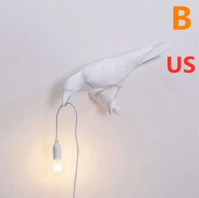 Applique murale créative en résine représentant un oiseau porte-bonheur Les Visionnaires