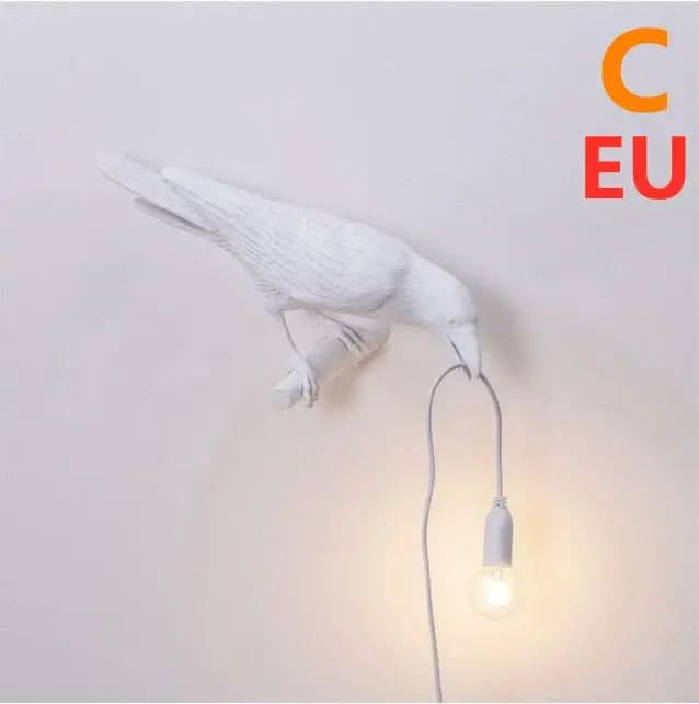 Applique murale créative en résine représentant un oiseau porte-bonheur Les Visionnaires