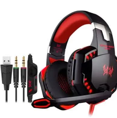 Casque de jeu filaire avec son surround, basses profondes, stéréo, écouteurs avec microphone Les Visionnaires