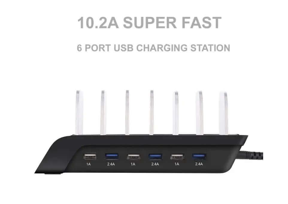 Support de chargement USB à six ports pour téléphone portable Les Visionnaires