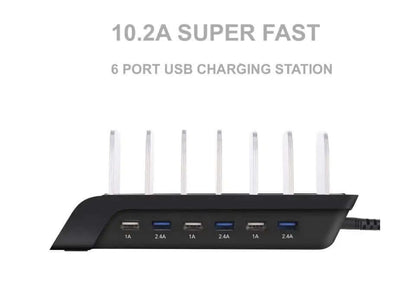 Support de chargement USB à six ports pour téléphone portable Les Visionnaires