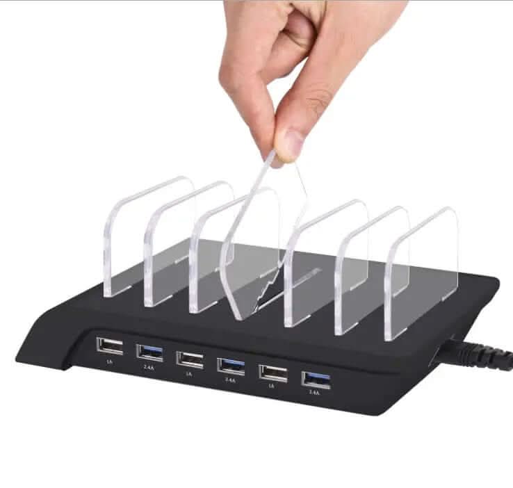 Support de chargement USB à six ports pour téléphone portable Les Visionnaires