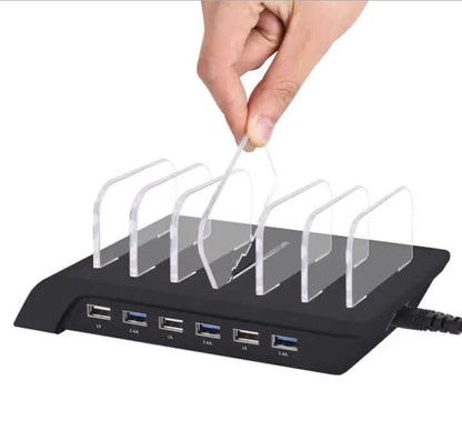 Support de chargement USB à six ports pour téléphone portable Les Visionnaires