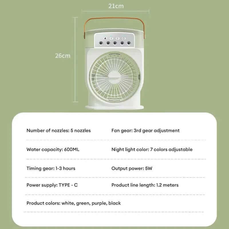 Portable USB Air Conditioner Cooling Fan Les Visionnaires