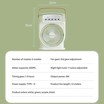 Portable USB Air Conditioner Cooling Fan Les Visionnaires
