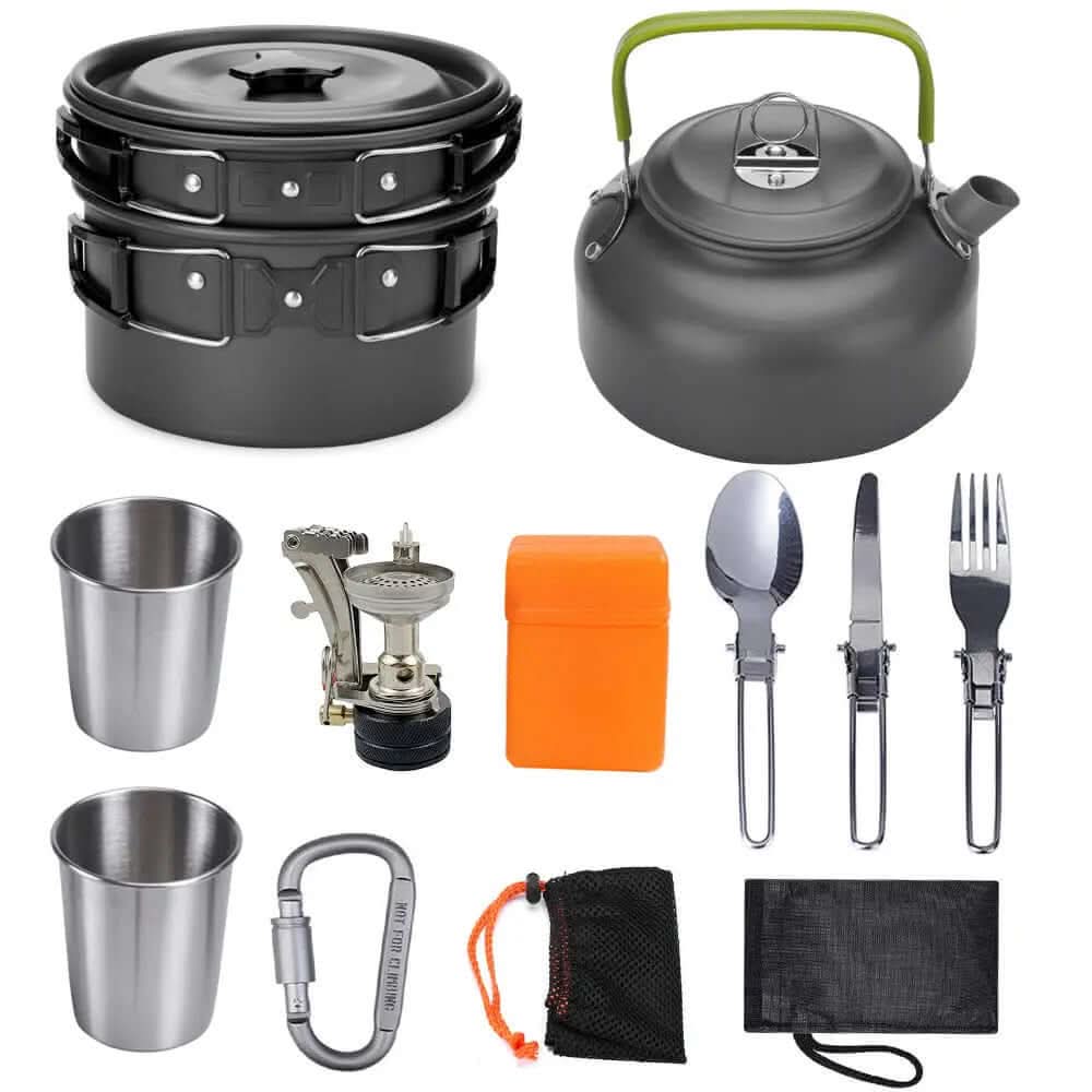Camping Cookware Kit Outdoor Cooking Set Les Visionnaires