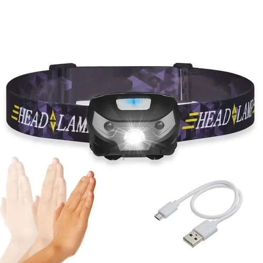 Lampe Frontale LED 3000LM avec Capteur de Mouvement – Puissante et Rechargeable Les Visionnaires