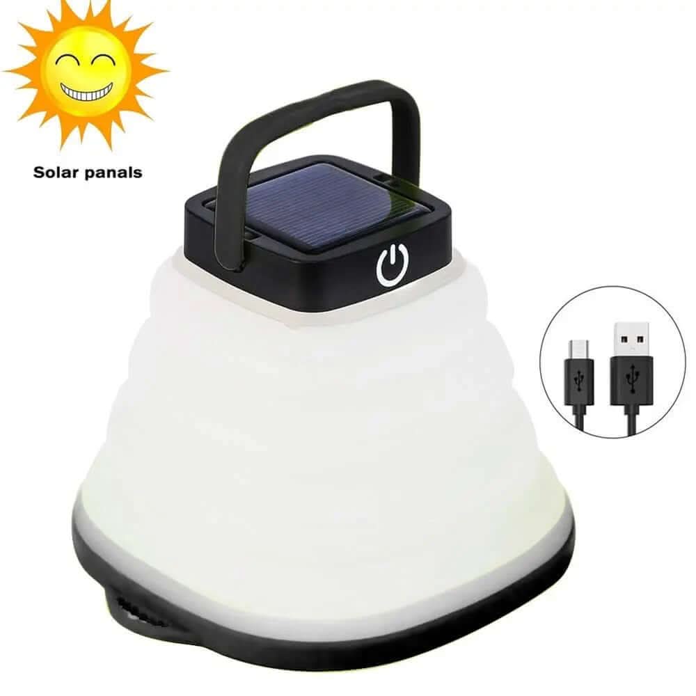 lampe Solaire Pliable IP68 - lanterne idéale pour le camping Les Visionnaires