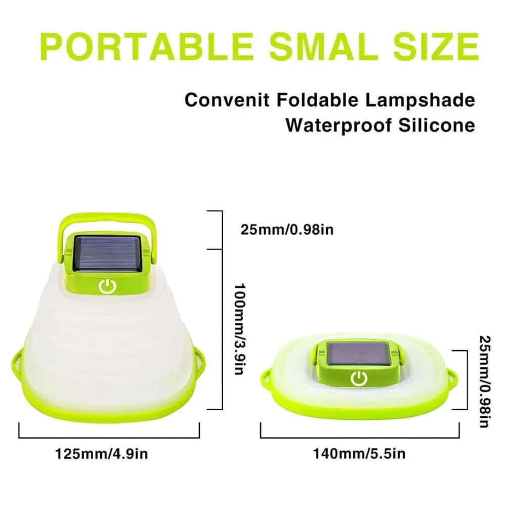 lampe Solaire Pliable IP68 - lanterne idéale pour le camping Les Visionnaires