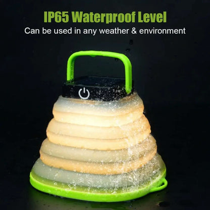 lampe Solaire Pliable IP68 - lanterne idéale pour le camping Les Visionnaires