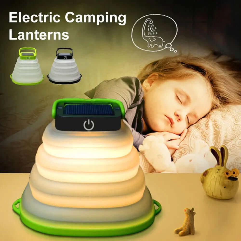 lampe Solaire Pliable IP68 - lanterne idéale pour le camping Les Visionnaires