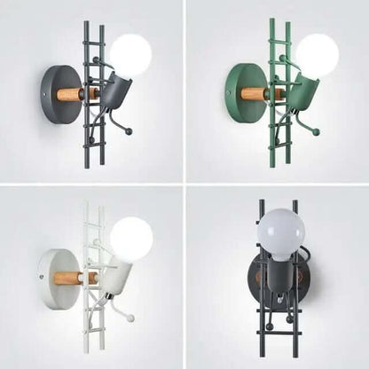 Lampes d'escalier créatives à LED rétro en fer forgé Les Visionnaires