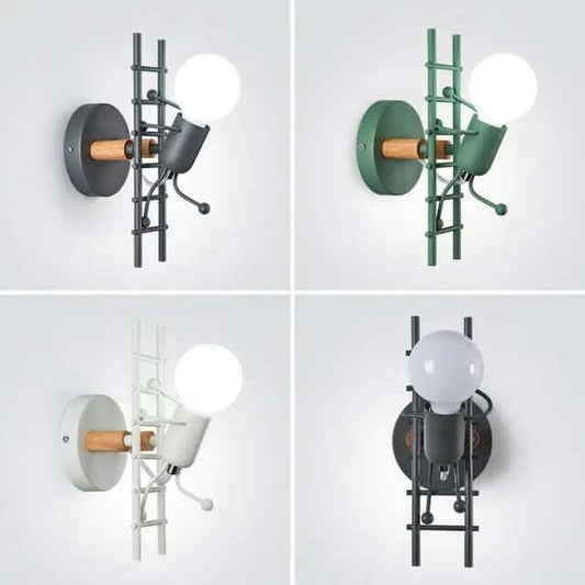 Lampes d'escalier créatives à LED rétro en fer forgé Les Visionnaires