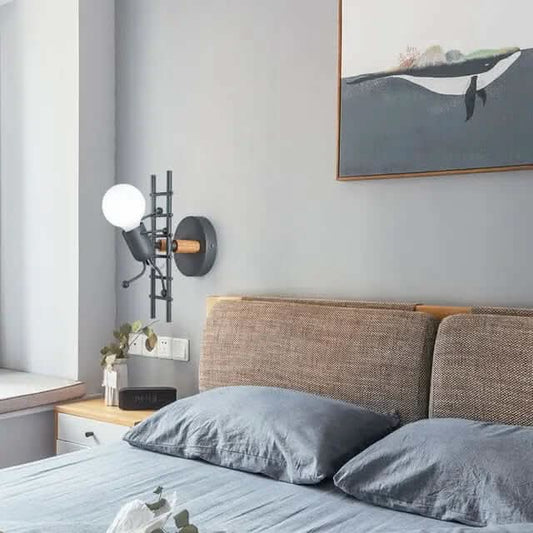Lampes d'escalier créatives à LED rétro en fer forgé Les Visionnaires