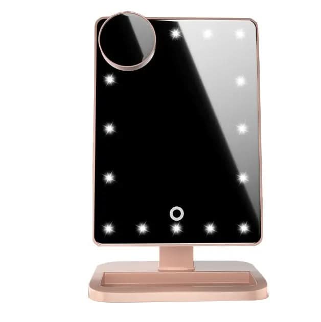 Miroir de maquillage tactile avec 20 LED, haut-parleur Bluetooth et musique Les Visionnaires