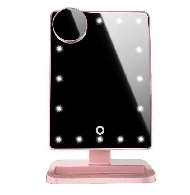 Miroir de maquillage tactile avec 20 LED, haut-parleur Bluetooth et musique Les Visionnaires