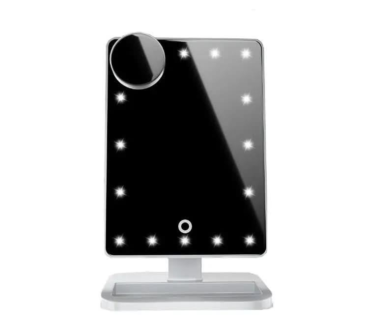 Miroir de maquillage tactile avec 20 LED, haut-parleur Bluetooth et musique Les Visionnaires