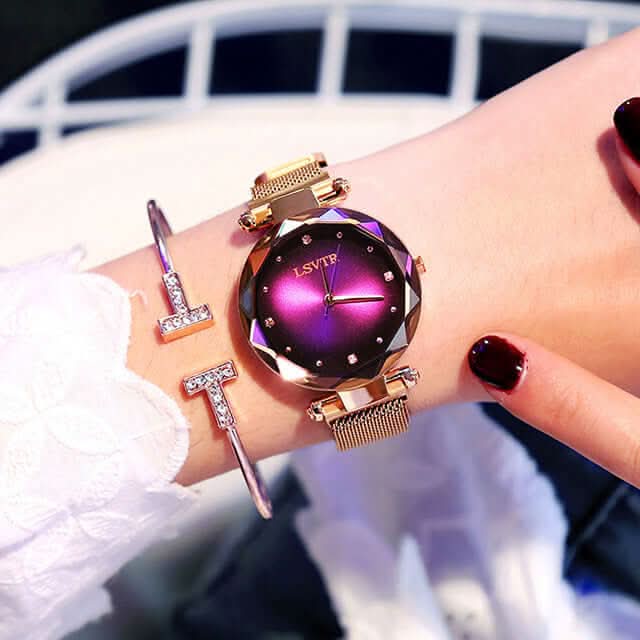 Montre en or rose avec diamants Les Visionnaires