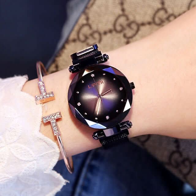 Montre en or rose avec diamants Les Visionnaires