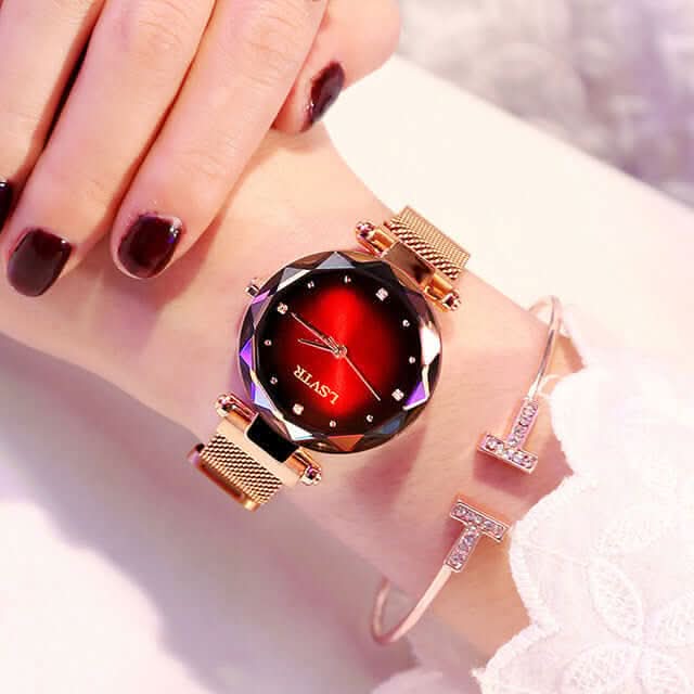 Montre en or rose avec diamants Les Visionnaires