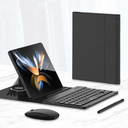 Ensemble clavier sans fil pliable avec étui en cuir Les Visionnaires